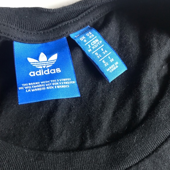 Adidas black muscle t-shirt with Floral logo sz xs - Picture 4 of 4